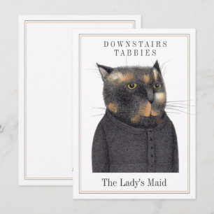 LADY'S MAID CAT 4.5x6.25-Flachkarte + Text Feiertagskarte