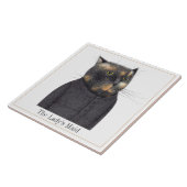 LADY'S MAID CAT 6" Square Keramik Tile + Text Fliese (Seite)