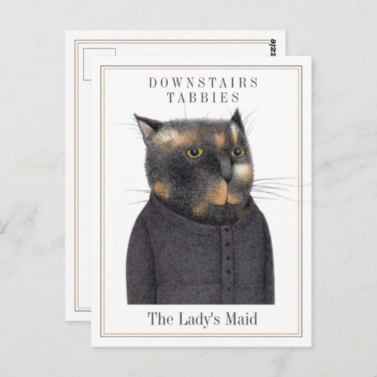 LADY'S MAID CAT Postcard Postkarte (Vorne/Hinten)