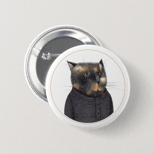LADYs MAID CAT Round-Button-Button II Button (Vorne & Hinten)
