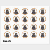 LADY'S MAID CAT Small Round Stickers (Blatt)