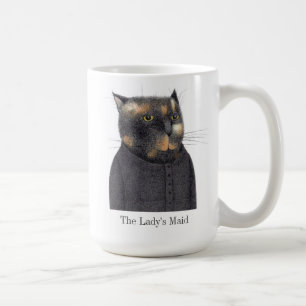 LADY'S MAID CAT Tall White Tasse + Text