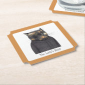 LADY'S MAID CAT Ticket Paper Untersetzer + Text (angewinkelt)
