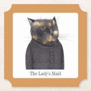 LADY'S MAID CAT Ticket Paper Untersetzer + Text