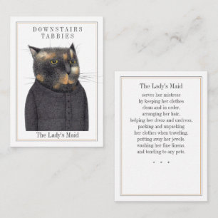 LADY'S MAID CAT Trading Card Mitteilungskarte