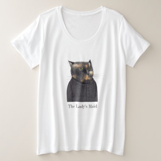 LADY'S MAID CAT Women's Plus Size T - Shirt (Design vorne)