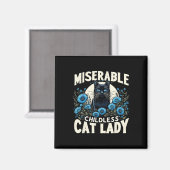 Ladys Miserable Chilless Cat Lady Us Election Da Magnet (Vorderseite/Rückseite)