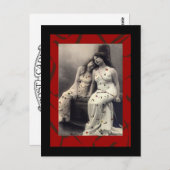 Ladys mit Viktorianischem Haarbild Postkarte (Vorne/Hinten)