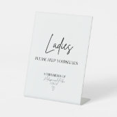 Ladys Modern Wedding Bad Basket Zeichen Sockelschild (Vorderseite)