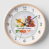 Ladys Monogram Food Theme Kitchen Wall Uhr (Vorderseite)