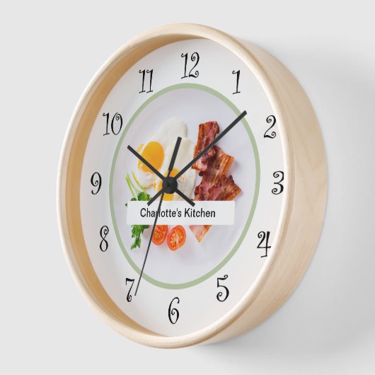 Ladys Monogram Food Theme Kitchen Wall Uhr (Winkel)