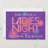 Ladys Nacht glamouröses Design Einladung (Vorderseite)