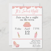 Ladys Night Bachelorette Einladung (Vorderseite)