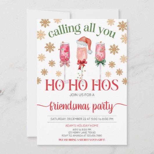 Ladys Night Christmas Party Einladung (Vorderseite)