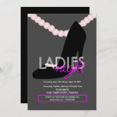 Ladys Night Club Bar Heel Pearls Flyer Einladung (Vorne/Hinten)