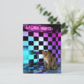 Ladys Night Club Leopard Event Party Einladung (Stehend Vorderseite)