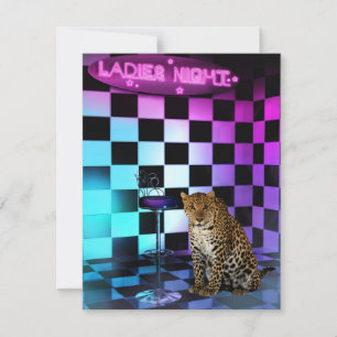 Ladys Night Club Leopard Event Party Einladung