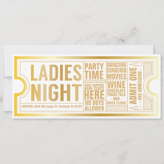 Ladys Night Invitation-Customize es! Einladung (Vorderseite)
