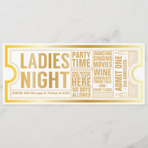 Ladys Night Invitation-Customize es! Einladung