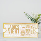 Ladys Night Invitation - Vollständig anpassbarer T Einladung (Stehend Vorderseite)
