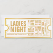 Ladys Night Invitation - Vollständig anpassbarer T Einladung (Vorderseite)