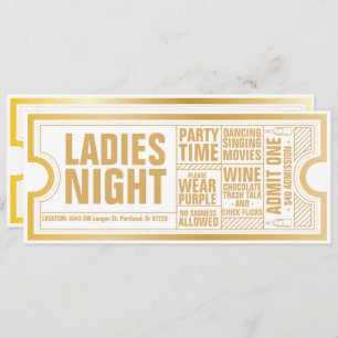 Ladys Night Invitation - Vollständig anpassbarer T Einladung