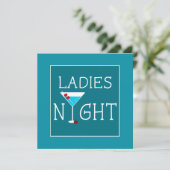 Ladys Night Junggeselinnen-Abschied Einladung (Stehend Vorderseite)