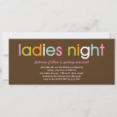 Ladys Night Junggeselinnen-Abschied Einladung (Vorderseite)