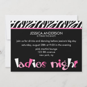 Ladys Night Junggeselinnen-Abschied Einladungen