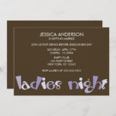 Ladys Night Junggeselinnen-Abschied Einladungen (Vorne/Hinten)