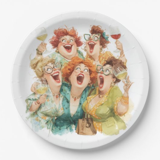 Ladys Night Laghter Pappteller (Vorderseite)