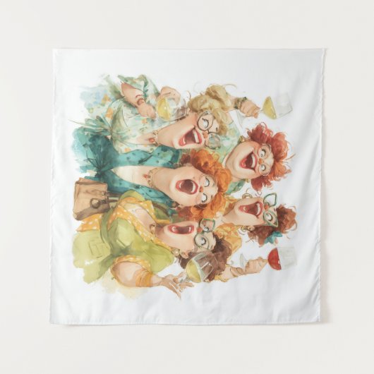 Ladys Night Laghter Wandteppich (Vorderseite (Horizontal))