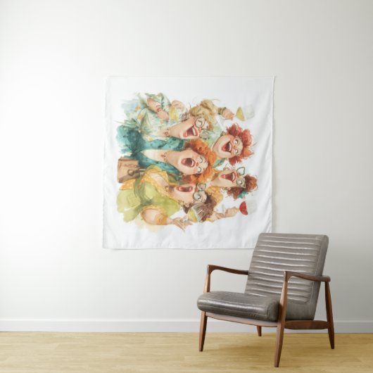 Ladys Night Laghter Wandteppich (Beispiel (Horizontal))