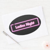 Ladys Night Neon LED-Signierung Ovaler Aufkleber (Umschlag)