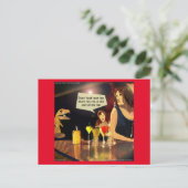 Ladys Night Out Funny T-Rex Szene Postkarte (Stehend Vorderseite)