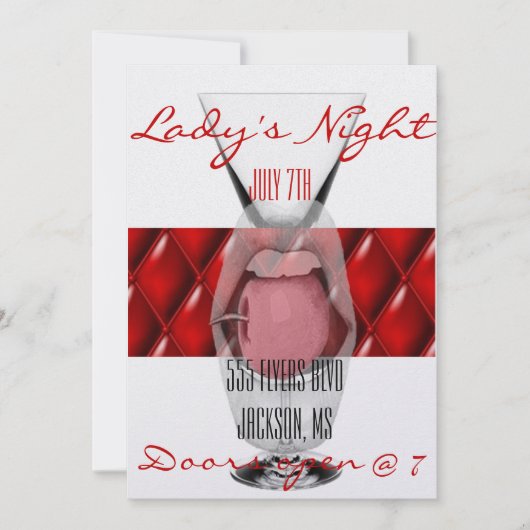 Lady's Night Party Flyer Einladung (Vorderseite)