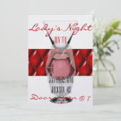 Lady's Night Party Flyer Einladung (Stehend Vorderseite)
