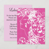 Ladys Night Pink Junggeselinnen-Abschied Einladung (Vorne/Hinten)