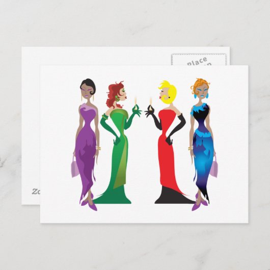 Ladys Night Postcard Postkarte (Vorne/Hinten)