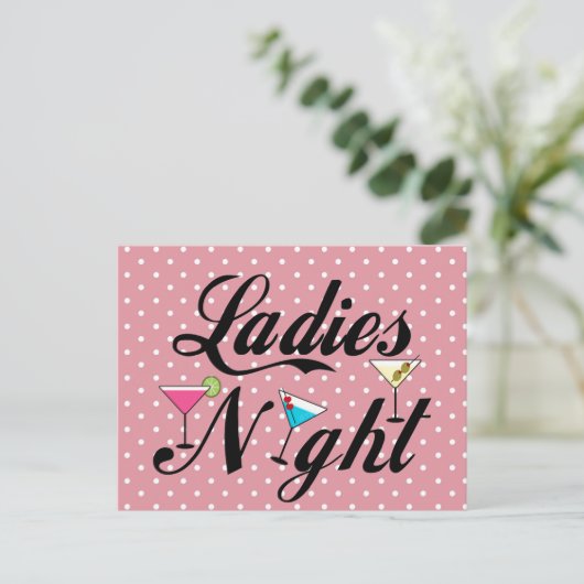 Ladys Night Postkarte (Stehend Vorderseite)