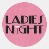 Ladys Night Runder Aufkleber (Vorderseite)