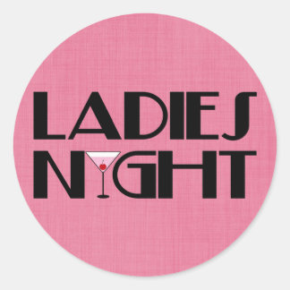 Ladys Night Runder Aufkleber