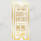 Ladys Night - vollständig anpassbare Einladung (Vorne/Hinten)