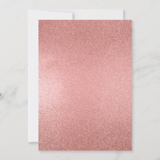 Ladys Night XOXO Rosa Rosa Gold Glitzer Custom Einladung (Rückseite)