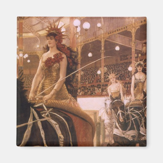 Ladys of the Cars (alias Circus) von James Tissot Magnet (Vorne)
