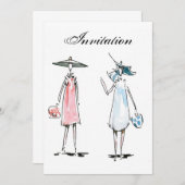 Ladys off to Lunch Einladung (Vorne/Hinten)