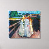 Ladys on Bridge | Edvard Munch | Leinwanddruck (Vorderseite)