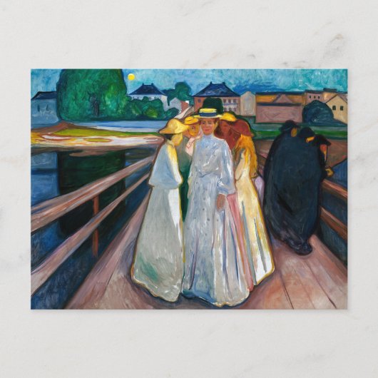 Ladys on Bridge | Edvard Munch | Postkarte (Vorderseite)