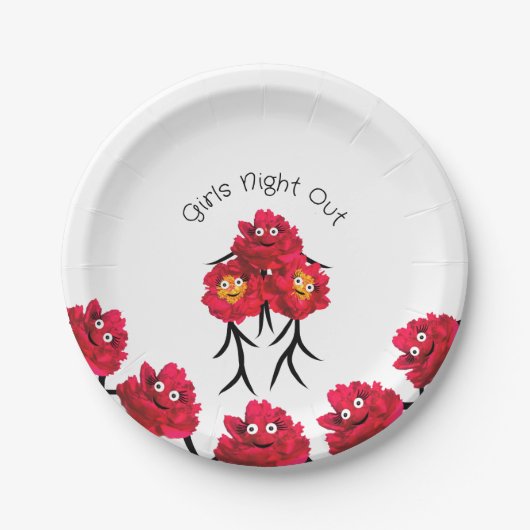 Ladys peonies pappteller (Vorderseite)