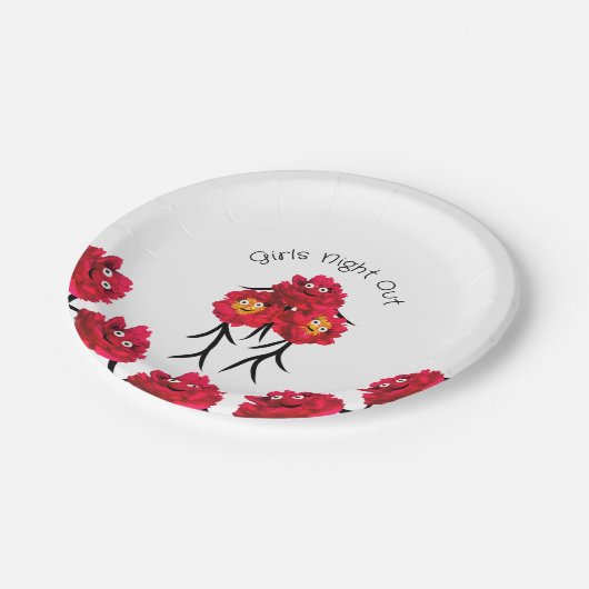 Ladys peonies pappteller (Schrägansicht)